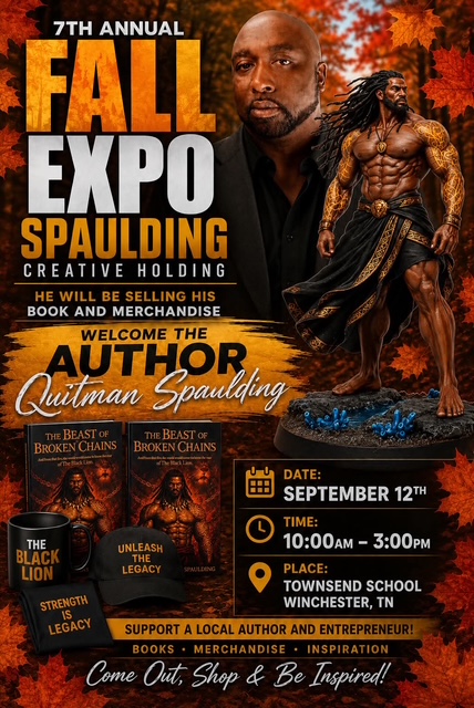 7th Annual Fall Expo flyer featuring Quitman Spaulding and The Beast of Broken Chains