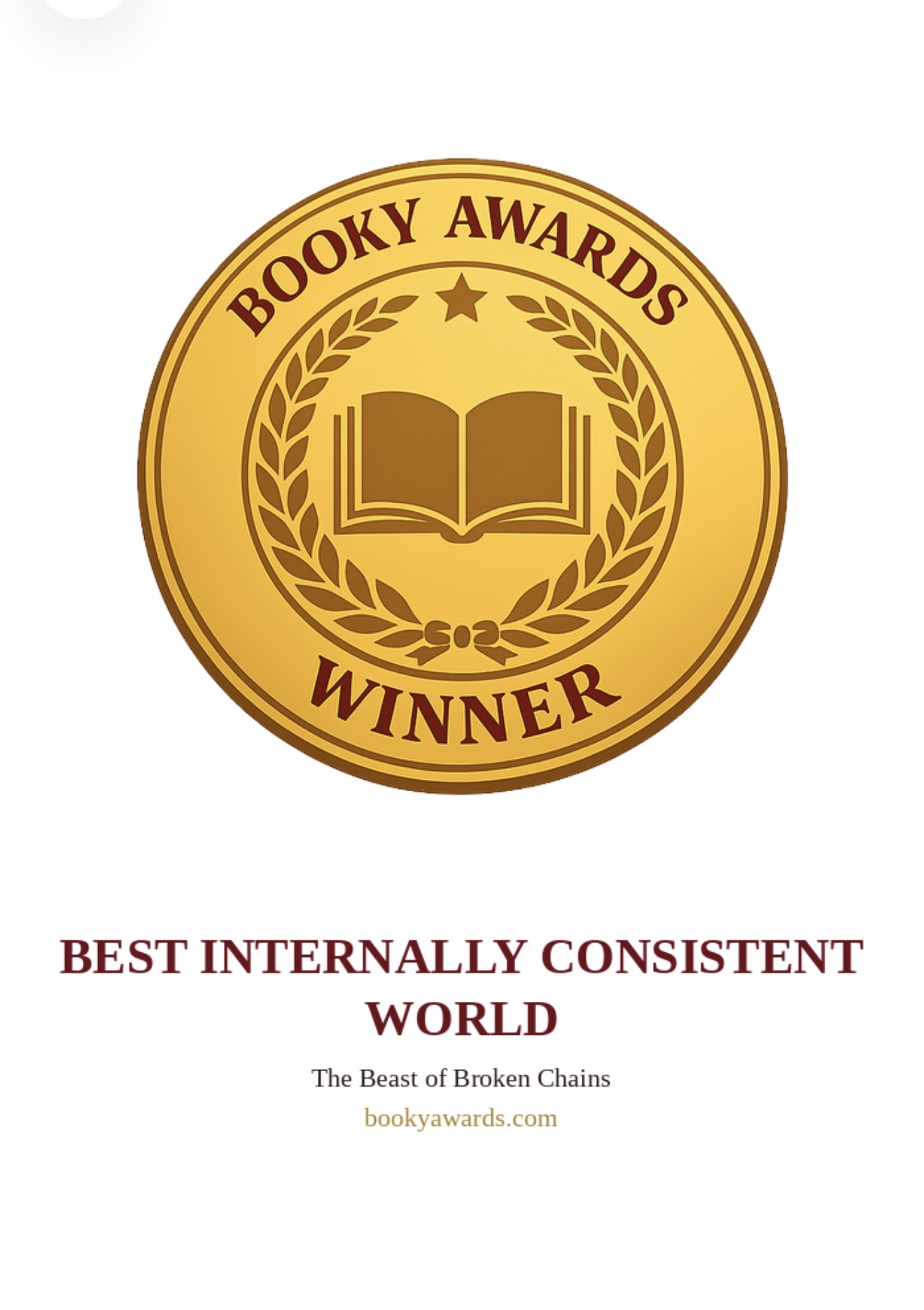 Booky Award winner seal